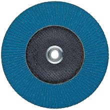 PFERD Polifan SGP Abrasive Flap Disc, Type 27, Threaded Hole, Phenolic Resin Backing, Zirconia Alumina