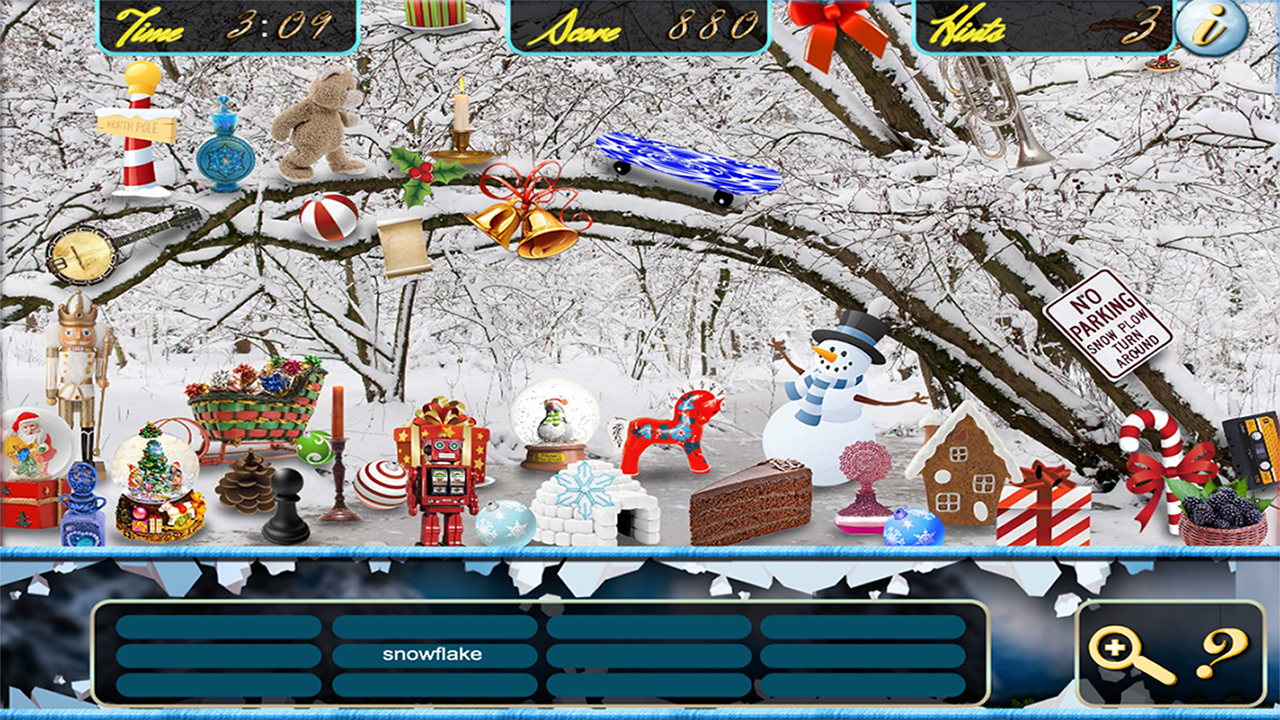 Hidden Objects - Winter Snow Holiday & Object Time Puzzle Christmas