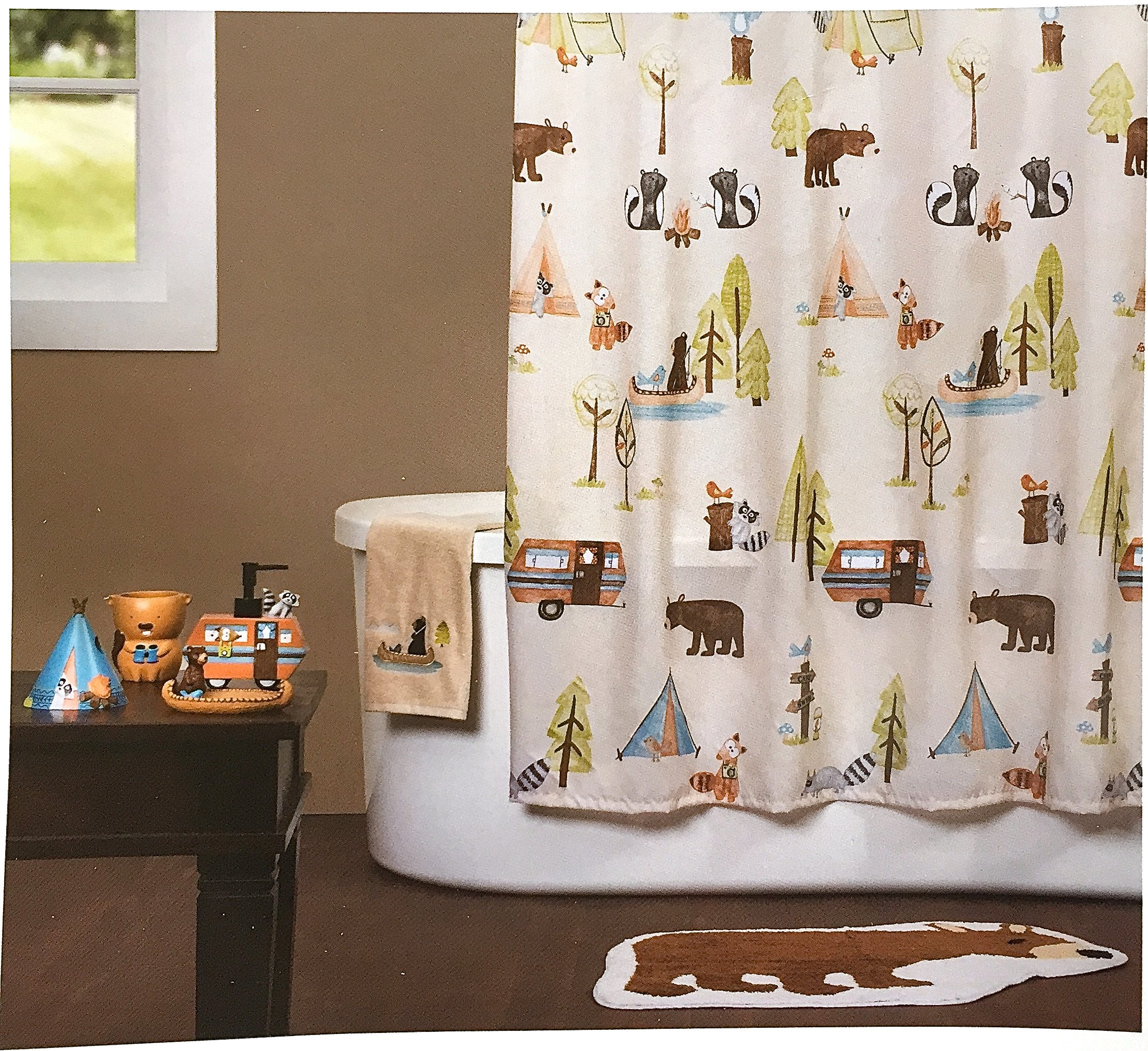 Wilderness Camping Critters Fabric Shower Curtain eBay