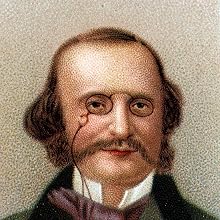 Jacques Offenbach - Colour illustration. Music/ Composers. Jacques Offenbach, German composer. (1819-1880).