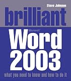 Johnson, Steve: Brilliant Word 2003 Johnson, Steve: Brilliant Word 2003