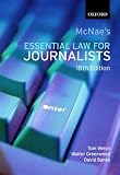 Greenwood, Walter: Mcnae's Essential Law for Journalists Greenwood, Walter: Mcnae's Essential Law for Journalists