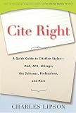 Lipson, Charles: Cite Right