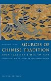 Sources of Chinese Tradition (0231109385) by Chan, Wing-Tsit Chan, Wing-Tsit: Sources of Chinese Tradition