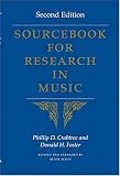 Foster, Donald H.: Sourcebook for Research in Music Foster, Donald H.: Sourcebook for Research in Music