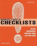Rowntree, Derek: The Manager's Book of Checklists: Everything You Need to Know, When You Need to Know It Rowntree, Derek: The Manager's Book of Checklists: Everything You Need to Know, When You Need to Know It
