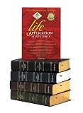 [???]: Holy Bible: Niv Life Application Bible/Black Bonded Leather/Silver Gilding/Ribbon Marker/Large Print