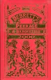 Kidd, Charles: Debrett's Peerage and Baronetage 2000 Kidd, Charles: Debrett's Peerage and Baronetage 2000