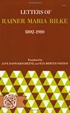 Greene, Jane Bannard: Letters of Rainer Maria Rilke 1892-1910