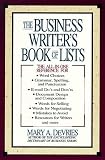 DeVries, Mary A.: The Business Writer's Book of Lists DeVries, Mary A.: The Business Writer's Book of Lists