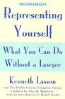Lasson, Kenneth: Representing Yourself: What You Can Do Without a Lawyer Lasson, Kenneth: Representing Yourself: What You Can Do Without a Lawyer