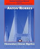 Anton, Howard: Elementary Linear Algebra: Applications Version Anton, Howard: Elementary Linear Algebra: Applications Version
