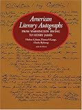 Ryskamp, Charles: American Literary Autographs, from Washington Irving to Henry James