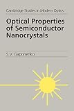 Gaponenko, S. V.: Optical Properties of Semiconductor Nanocrystals