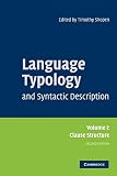 Shopen, Timothy: Language Typology And Syntactic Description: Clause Structure