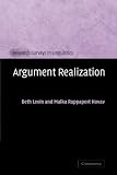 Levin, Beth: Argument Realization Levin, Beth: Argument Realization