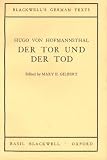 Hofmannsthal, Hugo Von: Der Tod Und Der Tod