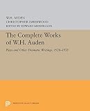 Isherwood, Christopher: Plays: And Other Dramatic Writings by W. H. Auden  1928-1938