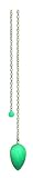 Scarabeo, Lo: Green Agate Tear Drop Pendulum Scarabeo, Lo: Green Agate Tear Drop Pendulum