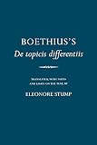 Boethius's De Topicis Differentiis (0801489334) by Boethius Boethius: Boethius's De Topicis Differentiis