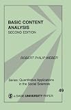 Weber, Robert Philp: Basic Content Analysis