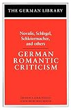 Sander, V.: German Romantic Criticism