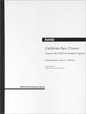 Anderson, John R.: California Base Closure Cleanup: Lessons for Dod's Cleanup Program