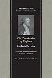 De Lolme, J. L.: The Constitution of England; Or An Account of the English Government