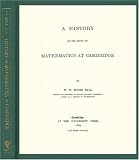 A History of the Study of Mathematics at Cambridge (1578984831) by Ball, W. W. Rouse Ball, W. W. Rouse: A History of the Study of Mathematics at Cambridge