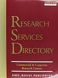 Gottlieb, Richard: Research Services Directory, 2003-2004: Commercial & Corporate Research Centers Gottlieb, Richard: Research Services Directory, 2003-2004: Commercial & Corporate Research Centers