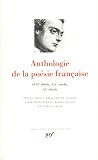 Chauveau, Jean-Pierre: Anthologie De La Poesie Francaise