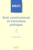 Jacque, Jean-Paul: Droit Constitutionnel Et Institutions Politiques Jacque, Jean-Paul: Droit Constitutionnel Et Institutions Politiques