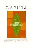 Institut national de recherche en informatique et en automatique (France): Actes Du 2e Colloque Africain Sur La Recherche En Informatique, Ouagadougou, Burkina Faso, Du 12 Au 18 Octobre 1994