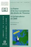 Tavernier, Paul: La France Et La Cour Europeenne Des Droits De L'homme: La Jurisprudence En 2004 Presentations, Commentaires Et Debats Tavernier, Paul: La France Et La Cour Europeenne Des Droits De L'homme: La Jurisprudence En 2004 Presentations, Commentaires Et Debats
