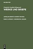 Schmidt, Rainer: Friedrich Gottlieb Klopstock: Briefe 1799-1803 Apparat/Kommentar Anhang Schmidt, Rainer: Friedrich Gottlieb Klopstock: Briefe 1799-1803 Apparat/Kommentar Anhang