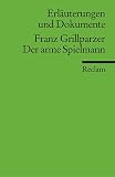 Franz Grillparzer, Der Arme Spielmann (3150081742) by Bachmaier, Helmut Bachmaier, Helmut: Franz Grillparzer, Der Arme Spielmann