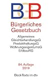 Germany: Burgerliches Gesetzbuch: Mit Einfuhrungsgesetz, Beurkundungsgesetz, Produkthaftungsgesetz, Unterlassungsklagengesetz, Wohnungseigentumsgesetz, Hausturgeschaften, BGB-Informationspflichten-Verordnung Und Lebenspartnerschaftsgesetz  Textausgabe Mit Ausfuhrl