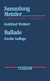 Gottfried Weissert: Ballade. Sammlung Metzler: Band 192