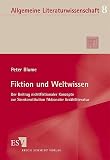 Peter Blume: Fiktion und Weltwissen. Wuppertaler Schriften: Band 8 Peter Blume: Fiktion und Weltwissen. Wuppertaler Schriften: Band 8