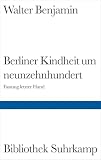 Adorno, Theodor W.: Berliner Kindheit Um Neunzehnhundert