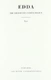 Kuhn, Hans: Edda: Die Lieder Des Codex Regius Nebst Verwandten Denkmalern