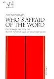 Schneemann, Peter Johannes: Who's Afraid of the Word: Die Strategie Der Texte Bei Barnett Newman Und Seinen Zeitgenossen Schneemann, Peter Johannes: Who's Afraid of the Word: Die Strategie Der Texte Bei Barnett Newman Und Seinen Zeitgenossen