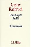 Radbruch, Gustav: Reichstagsreden