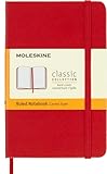 Moleskine Classic Red Pocket Ruled Notebook: