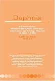 Becker-Cantarino, Barbara: Daphnis: Zeitschrift Fur Mittlere Deutsche Literature Und Kultur Der Fruhen Neuzeit (1400-1750)