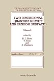 Gross, D.J.: Two Dimensional Quantum Gravity and Random Surfaces: Jerusalem Winter School for Theoreticalphysic S, Jerusalem, Israel, 27 Dec, 90-4 Jan, 91 Gross, D.J.: Two Dimensional Quantum Gravity and Random Surfaces: Jerusalem Winter School for Theoreticalphysic S, Jerusalem, Israel, 27 Dec, 90-4 Jan, 91
