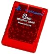 "Playstation 2 "専用メモリーカード(8MB)クリムゾンレッド