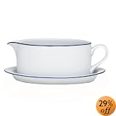 Dansk Bistro Christianshavn Blue Gravy Boat and Stand