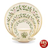 Lenox Holiday 5-Piece Gold-Banded Fine China Place Setting, Service for 1