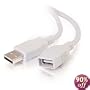 Cables To Go - 19003 - 1M USB A Male to A Female Extension Cable (White)